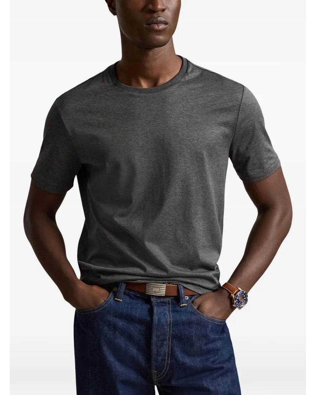 Polo Ralph Lauren Gray T-Shirt À Col Rond for men