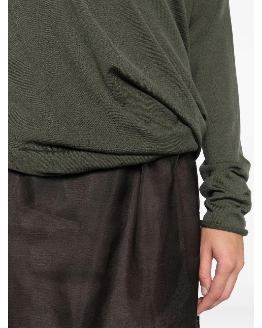 Liviana Conti Green Boat-Neck Sweater
