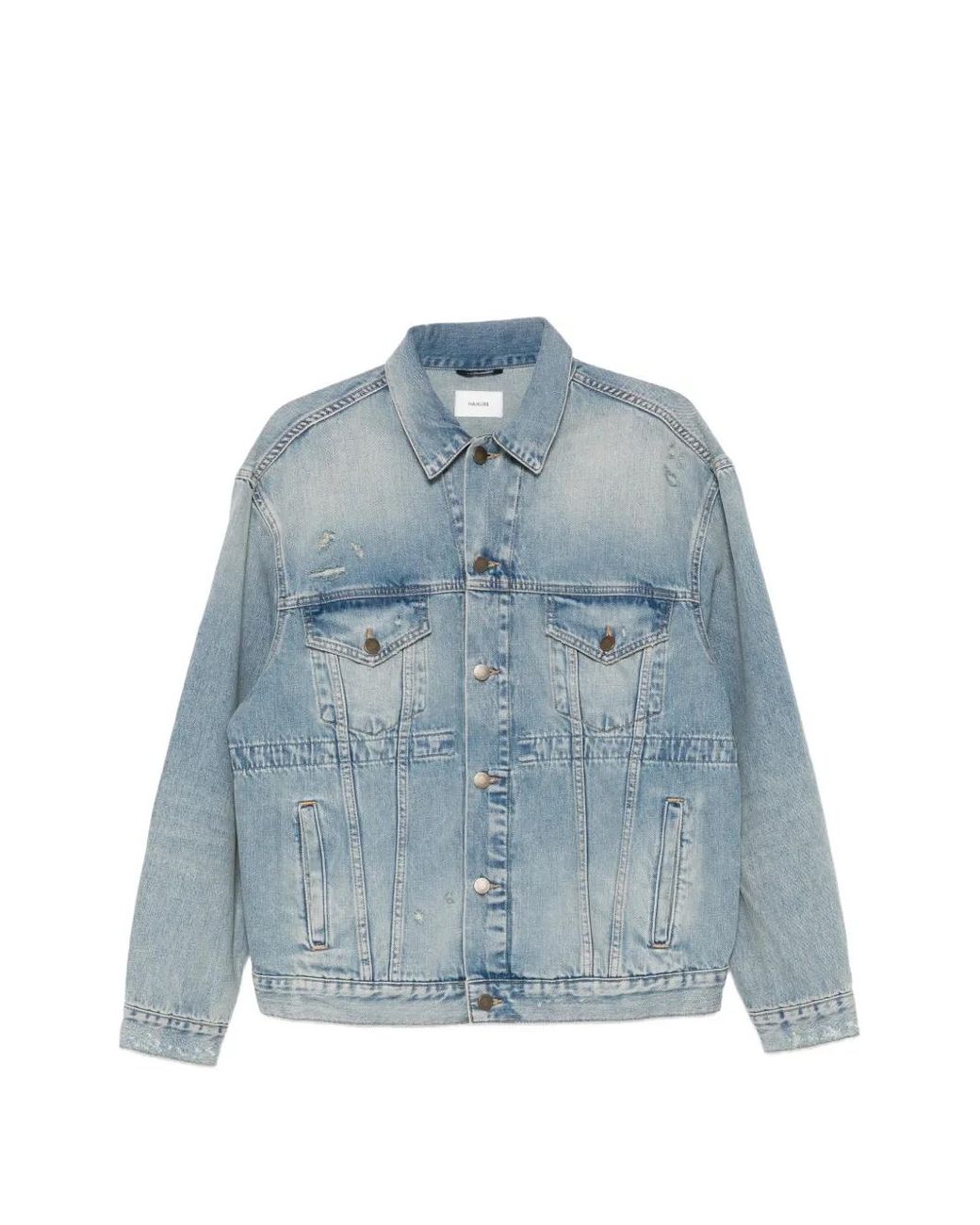 Haikure Blue Clay Broken Celestial Distressed Buttoned Jacket