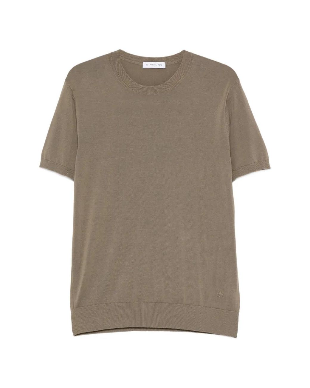 Manuel Ritz Gray Crew-Neck T-Shirt for men
