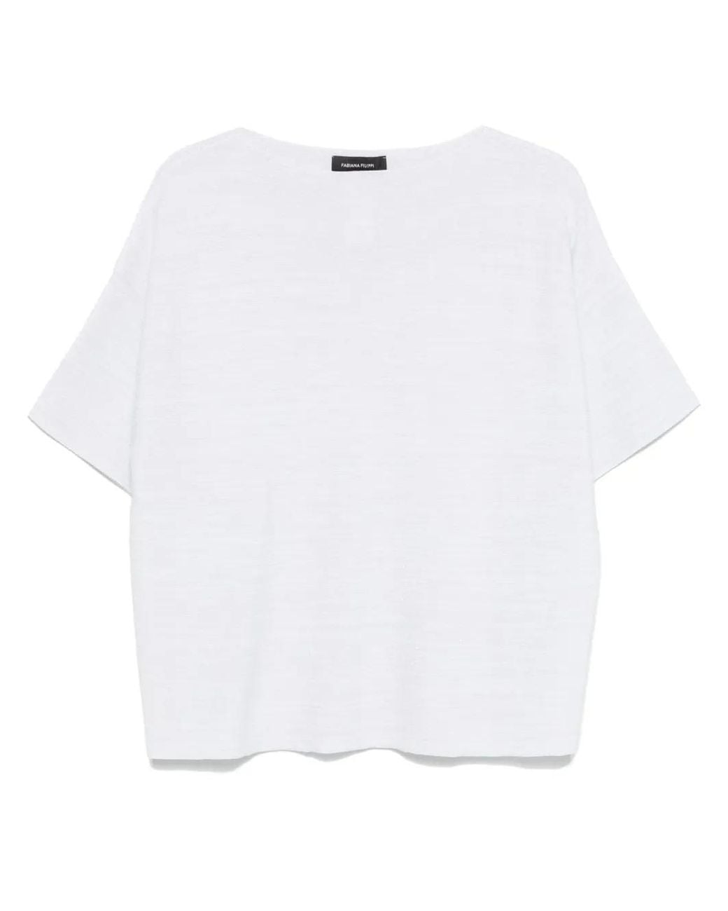 Fabiana Filippi White Knitted T-Shirt