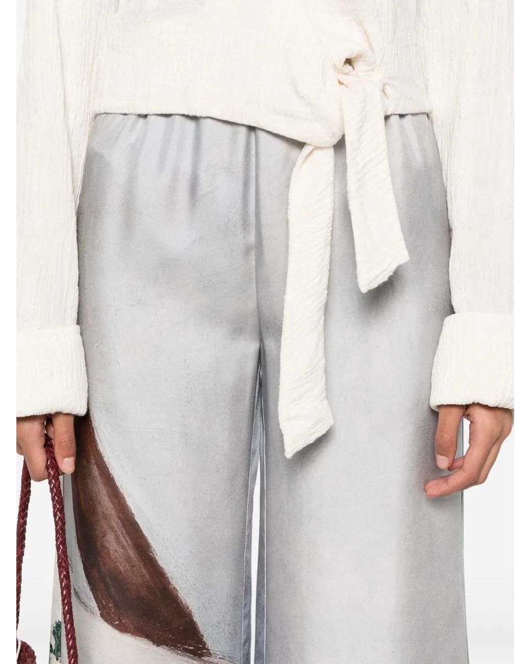 Nanushka White Milon Flared Trousers