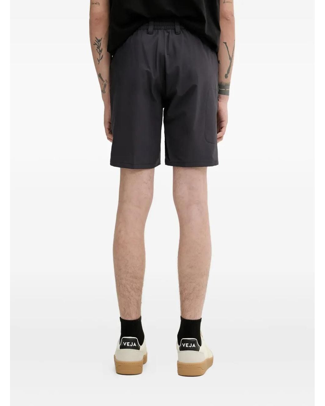 Fjallraven Black Logo-Patch Shorts for men