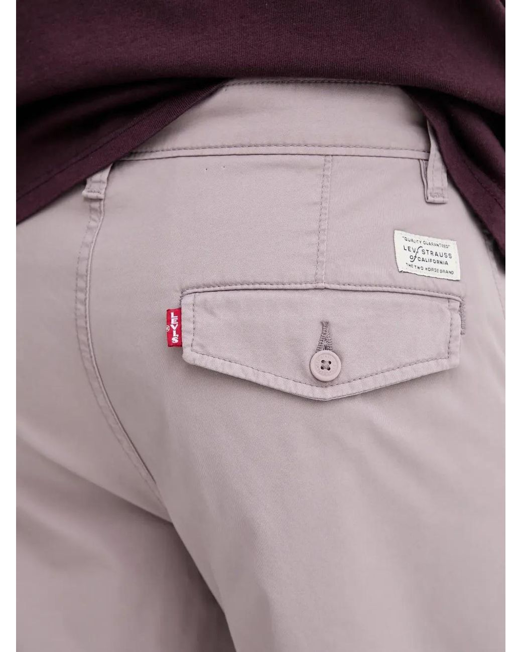 Levi's Purple Button Pocket Shorts for men