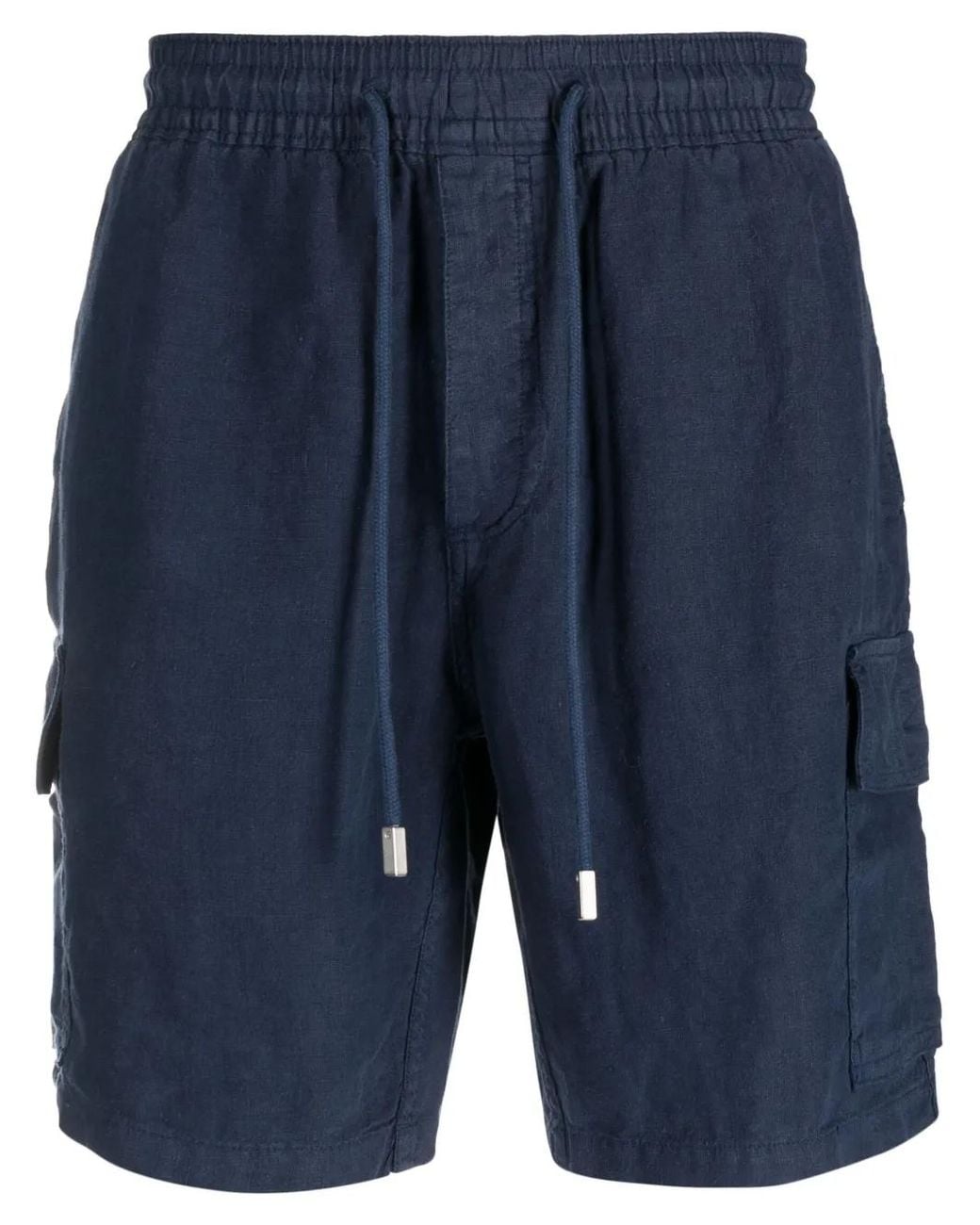 Vilebrequin Blue Linen Cargo Shorts for men