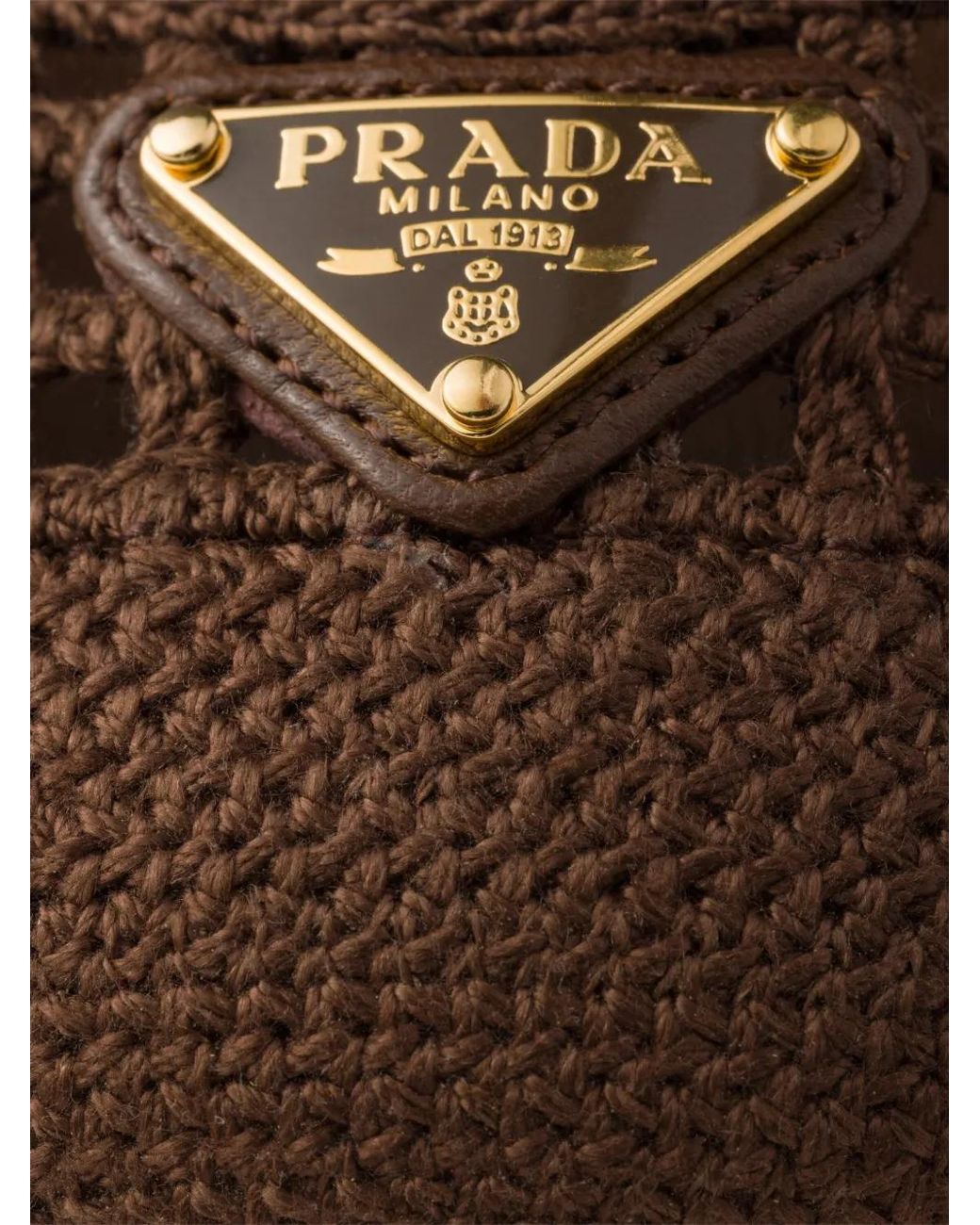 Prada Brown Crochet Pumps