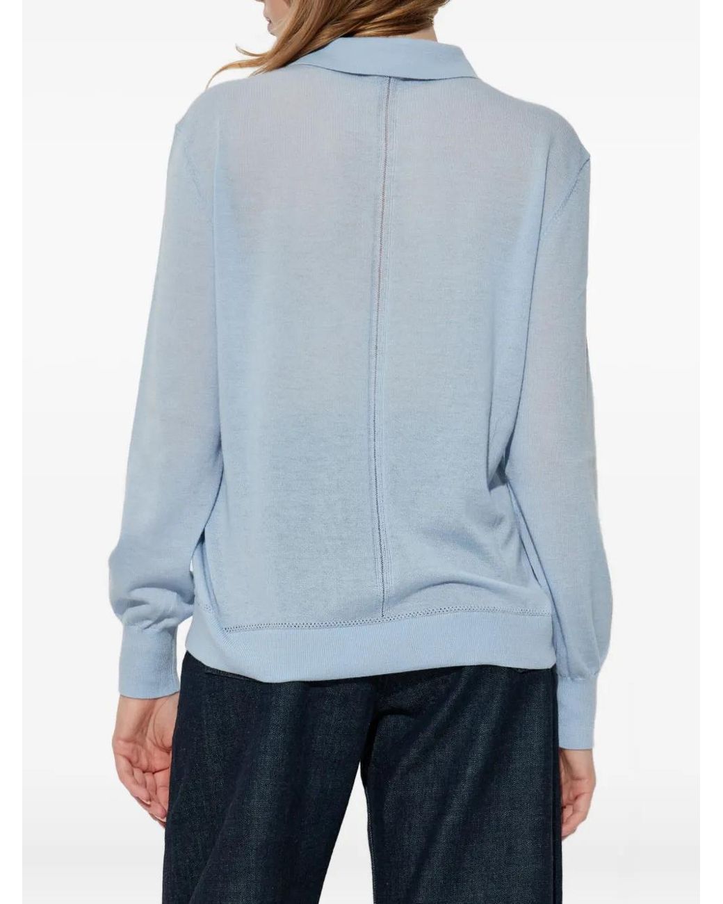 Rag & Bone Blue Buttoned Polo Top