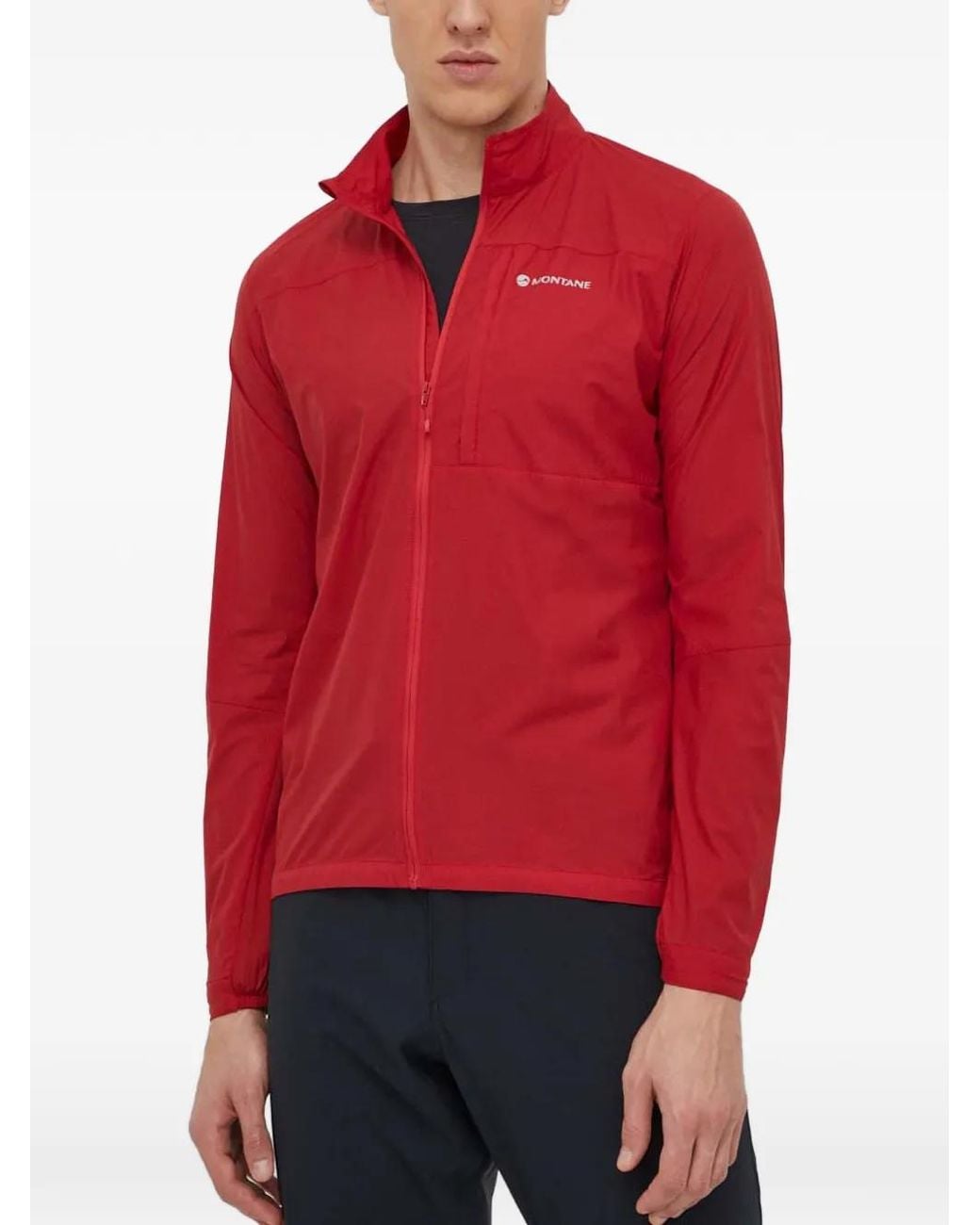 MONTANÉ Red Veste Zippée À Logo Imprimé for men