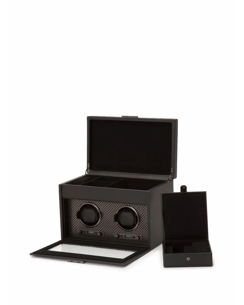 Wolf Black Axis Double Watch Winder