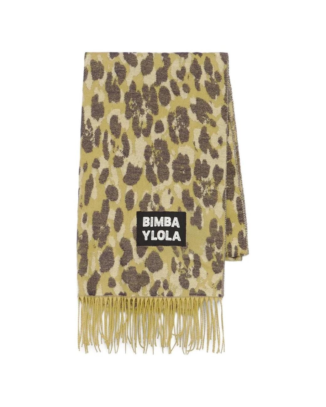 Bimba Y Lola Metallic Leopard Print Scarf