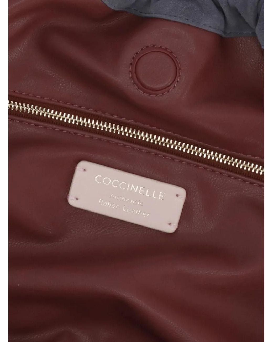Coccinelle Gray Sac À Main En Daim À Logo Embossé