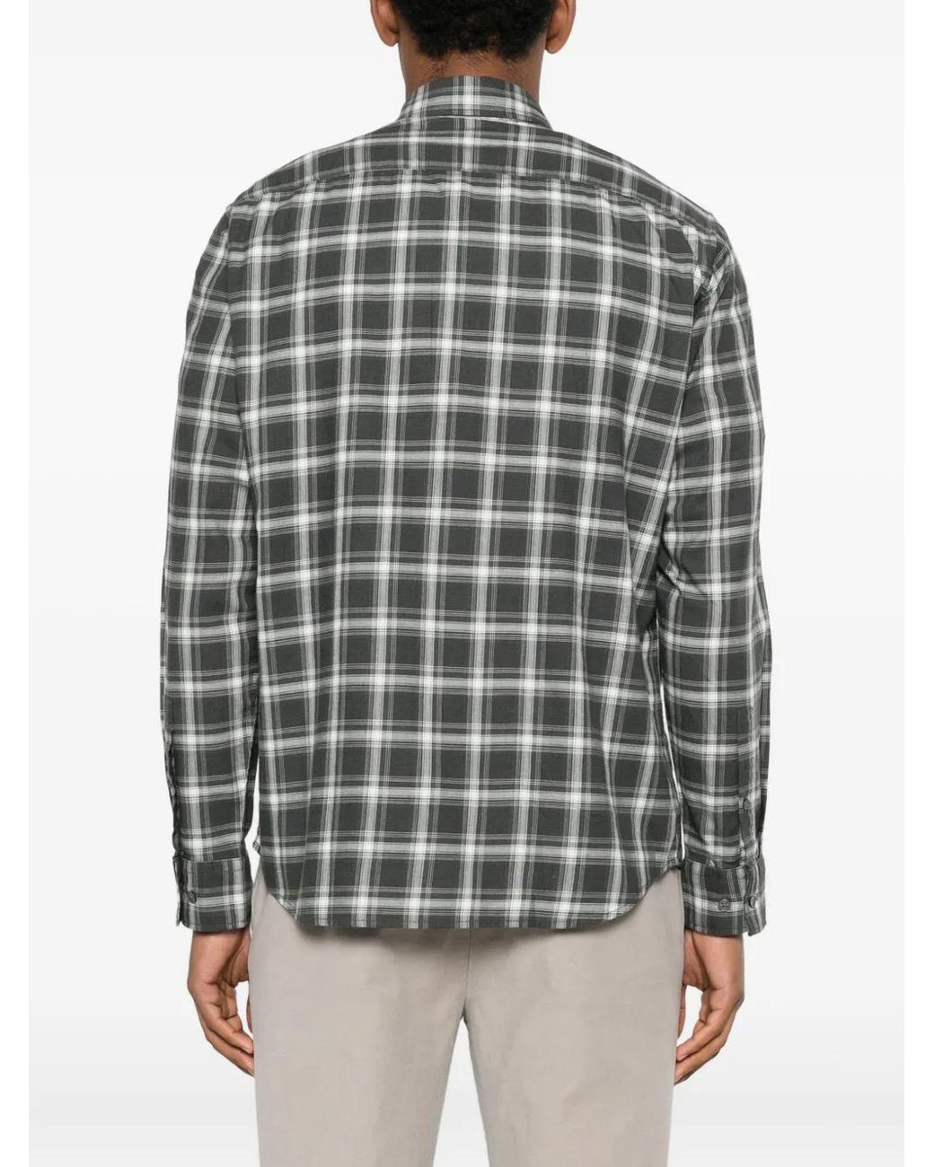 Marc O' Polo Gray Checked Long Sleeve Shirt for men