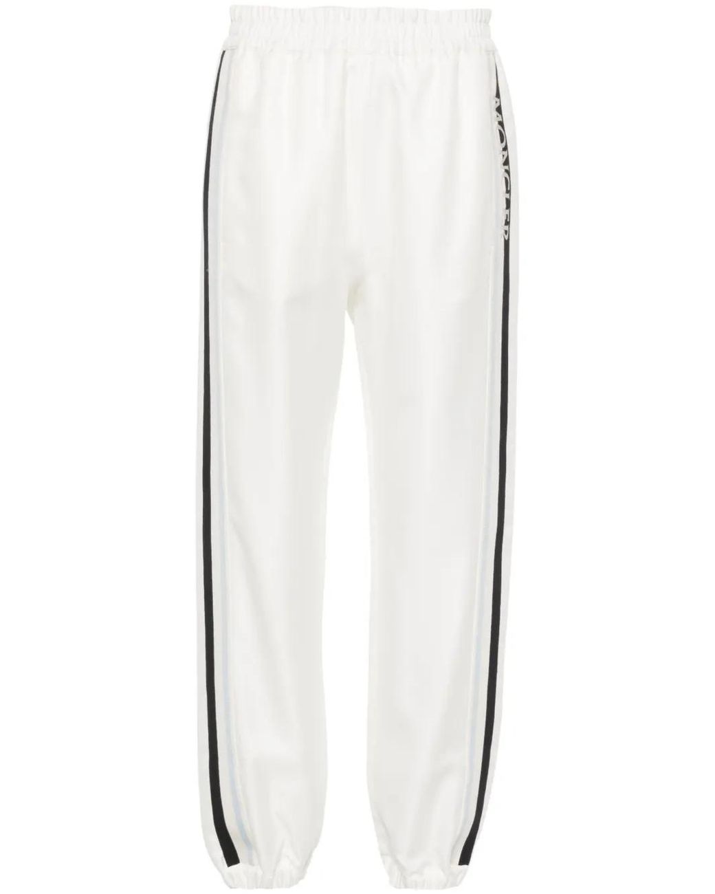Moncler White Logo-Embroidered Track Pants