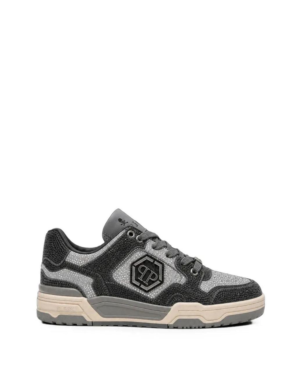Philipp Plein White Baskets Basses Predator V2 Strass