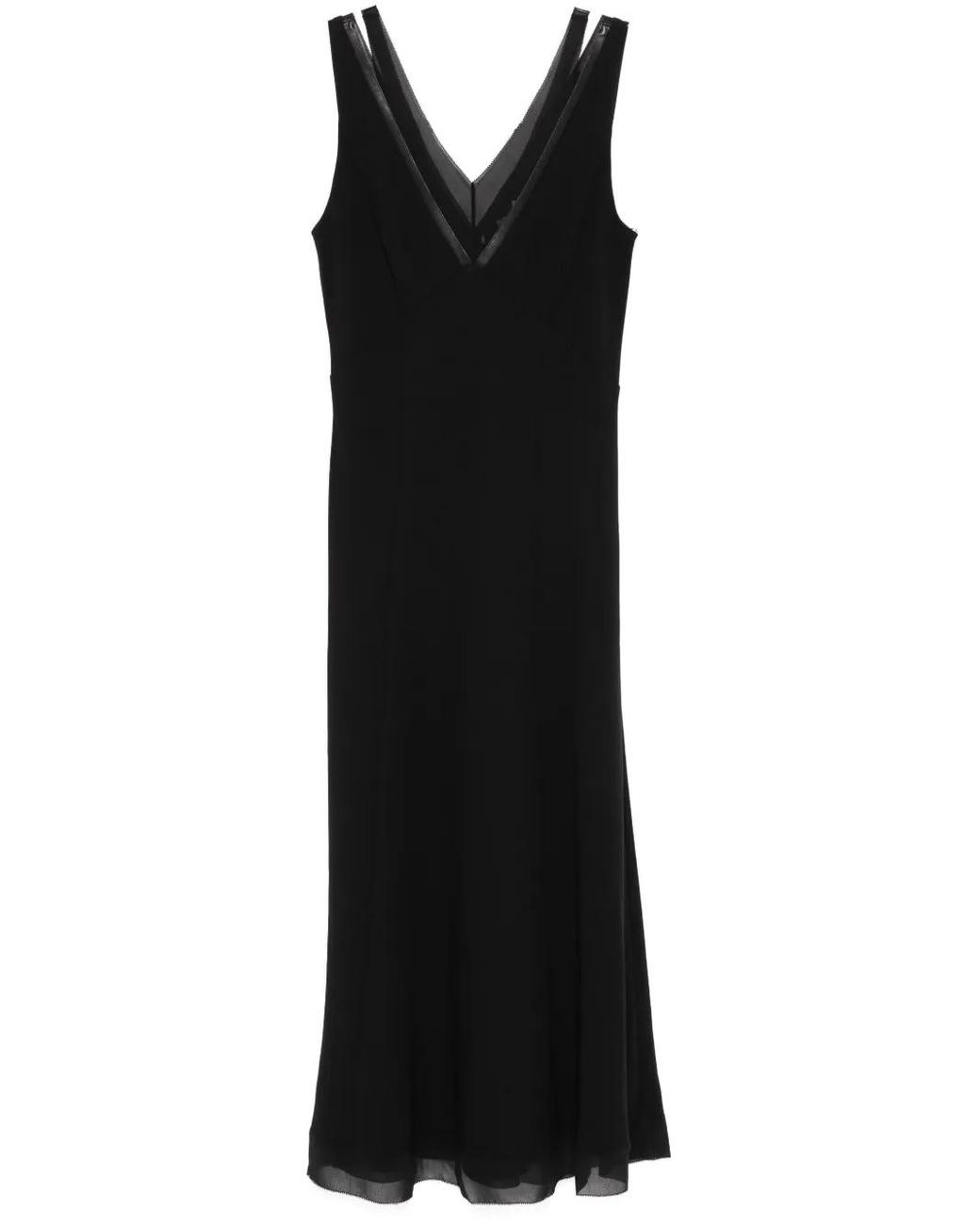 Vince Black Chiffon Slip Dress