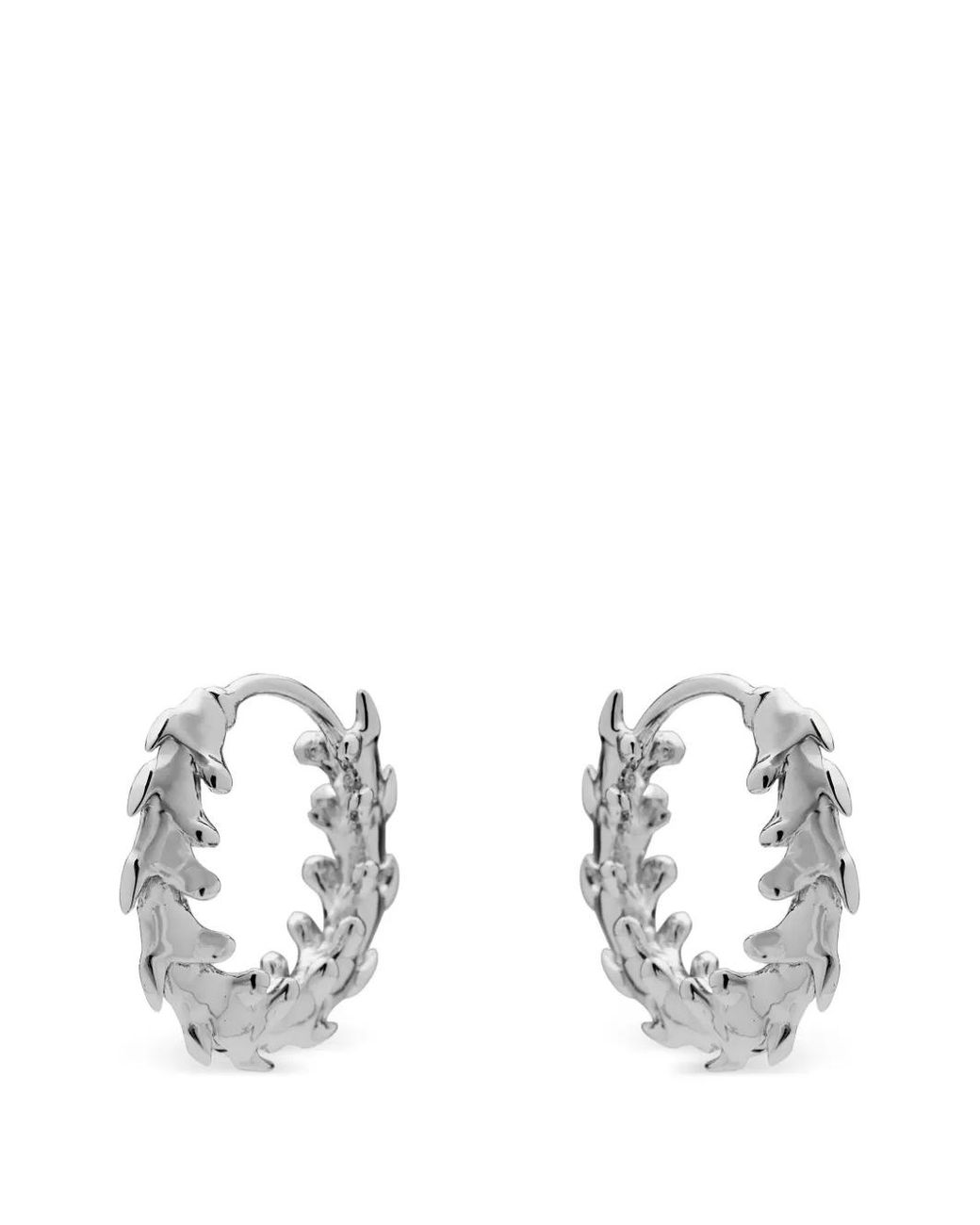 Shaun Leane White Serpent's Trace Mini Hoop Earrings