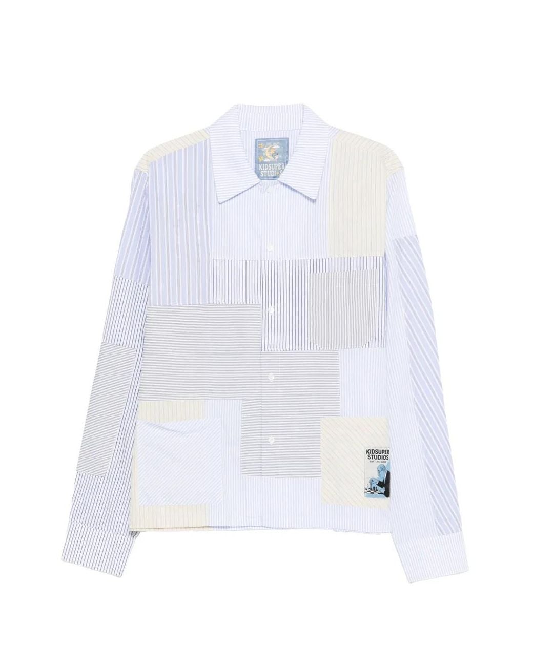 Kidsuper White Striped-Pattern Shirt for men
