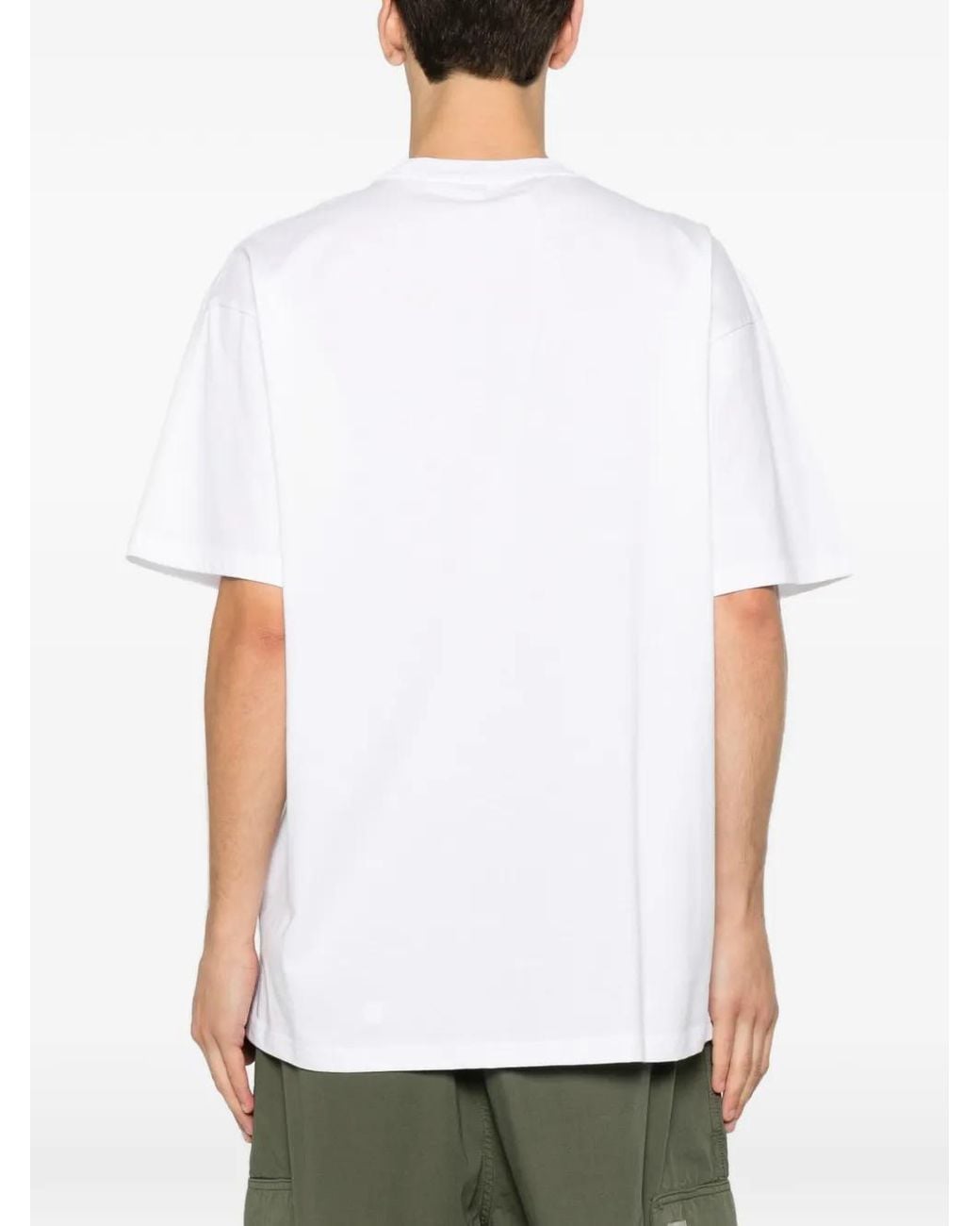 Carhartt White Printed Cotton T-Shirt for men