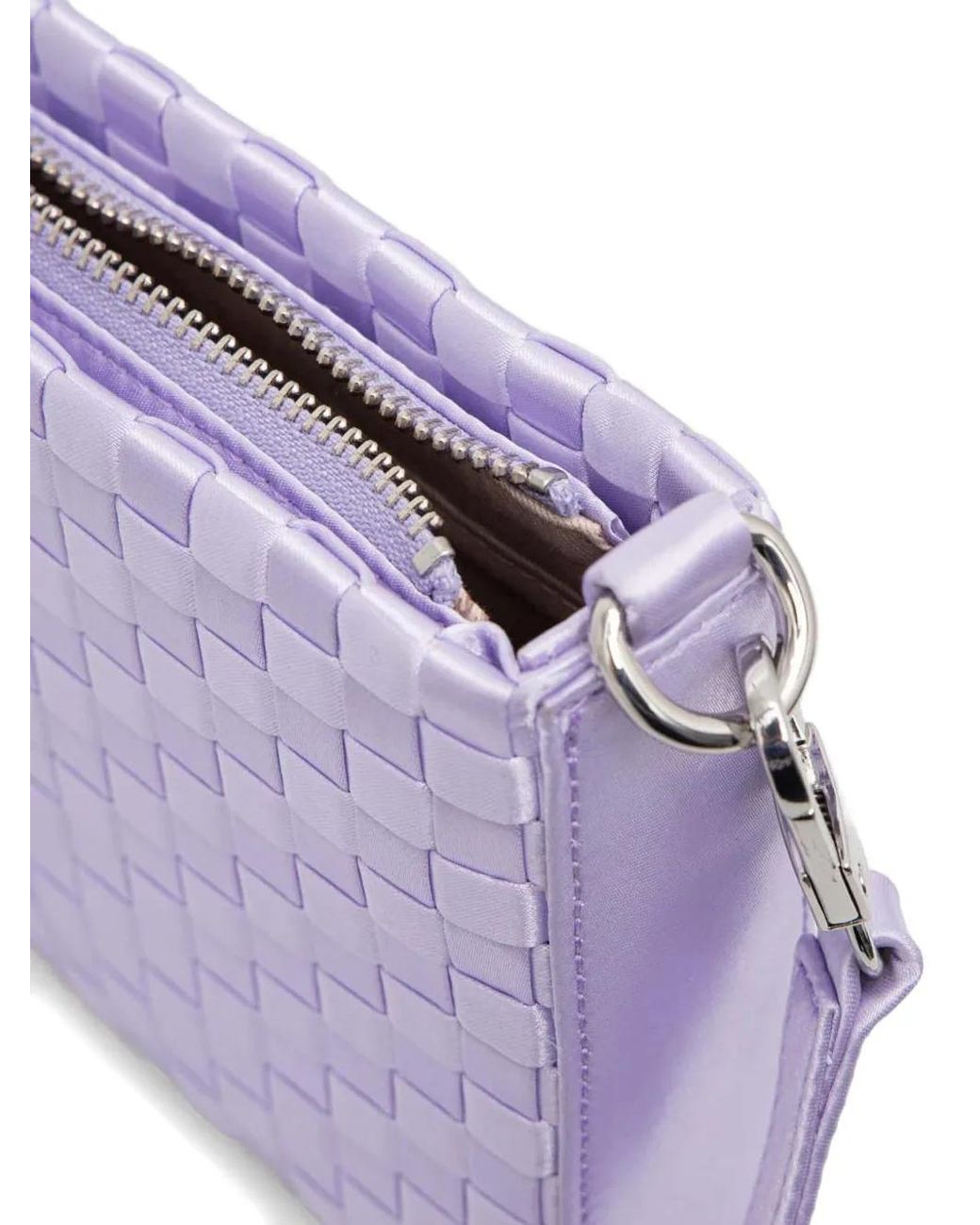 Guess Purple Logo-Plaque Shoulder Bag
