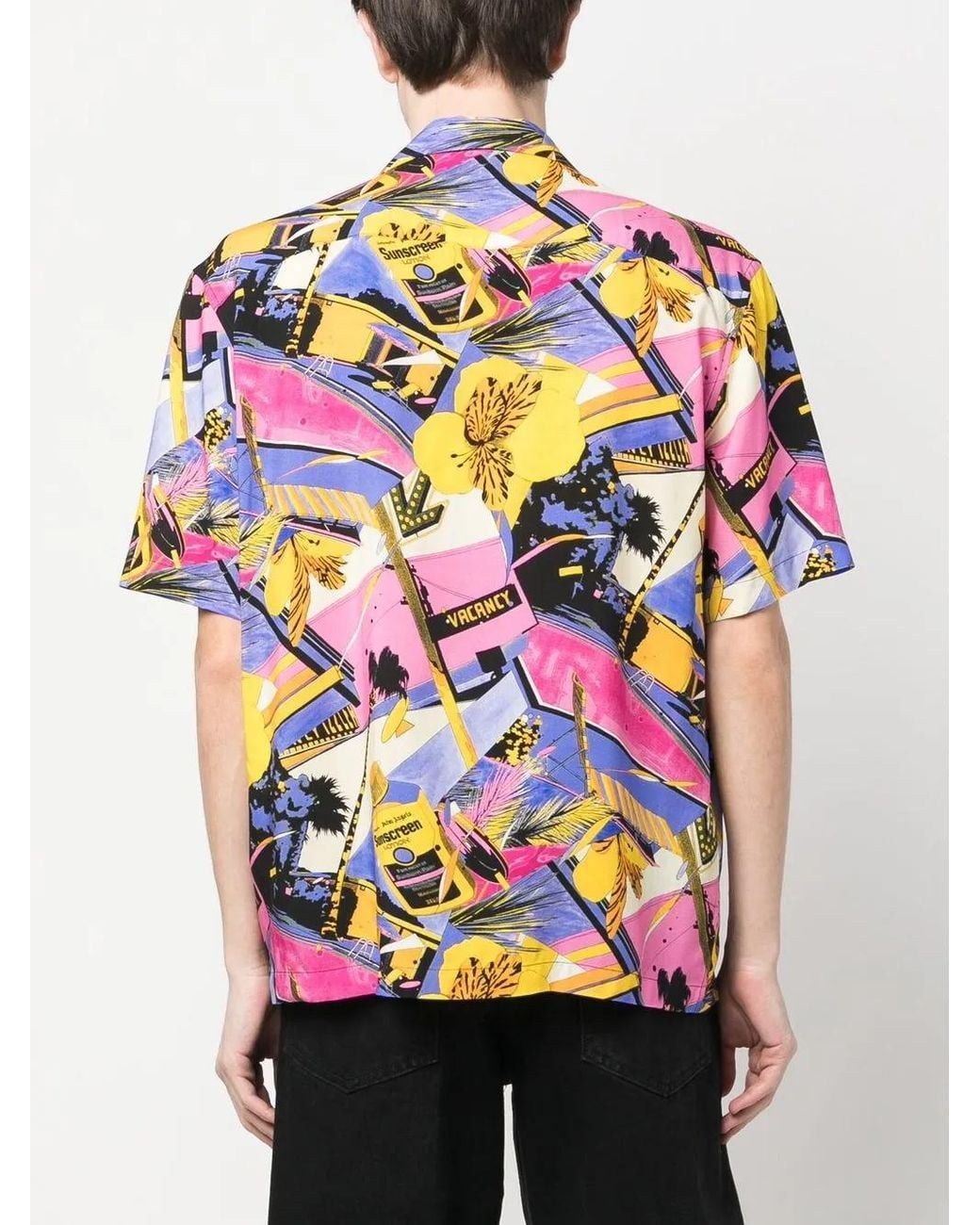 Palm Angels Multicolor Miami Mix Bowling Shirt for men