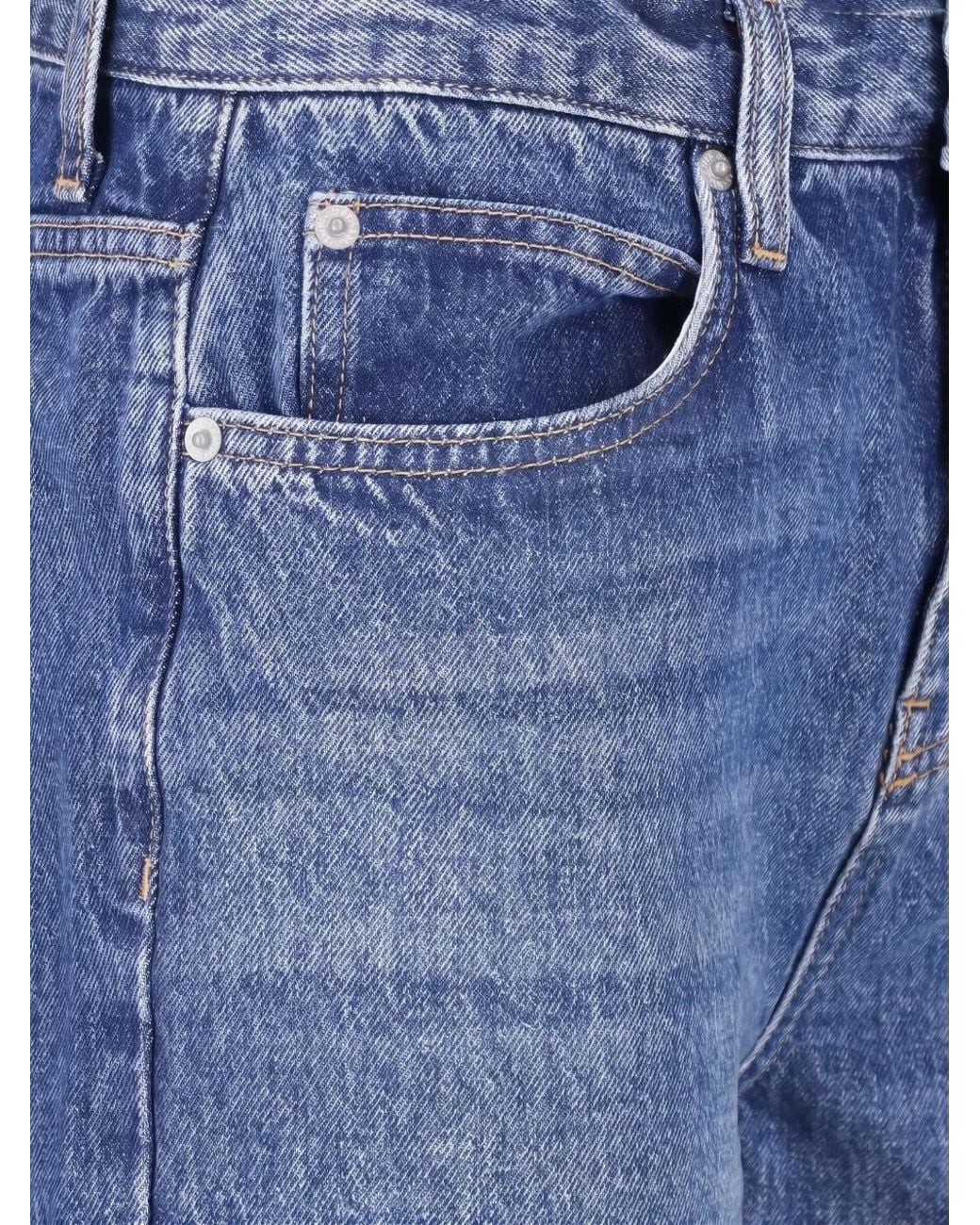 Frankie Shop Dalston Raw-Cut Jeans in Blue | Lyst