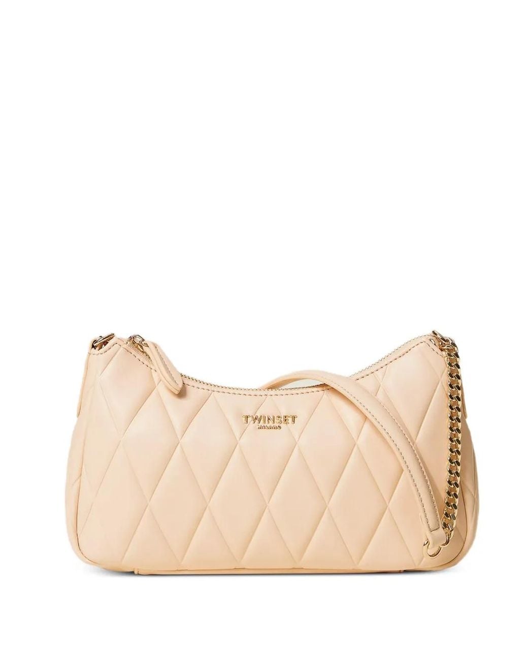 Twinset Natural Quilted Shoulder Bag