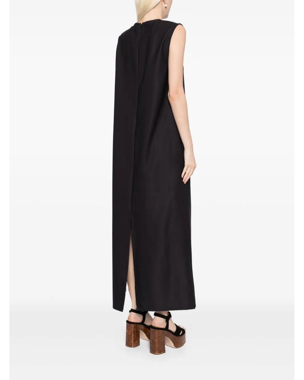 Bambah Black Hibiscus Sleeveless Dress