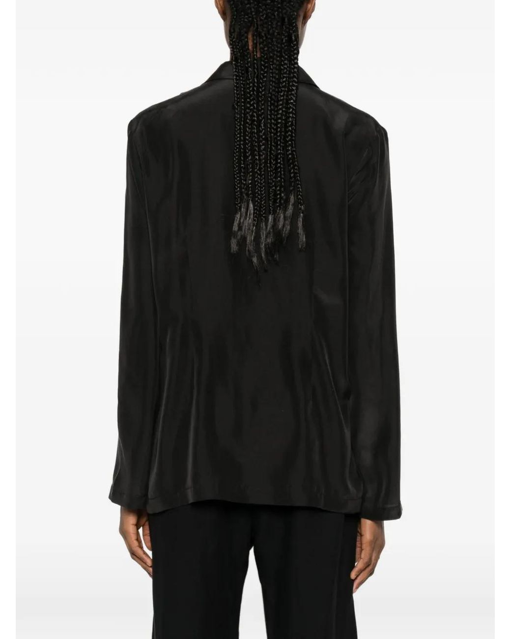 P.A.R.O.S.H. Black Saxon Button Patch-Pocket Blazer