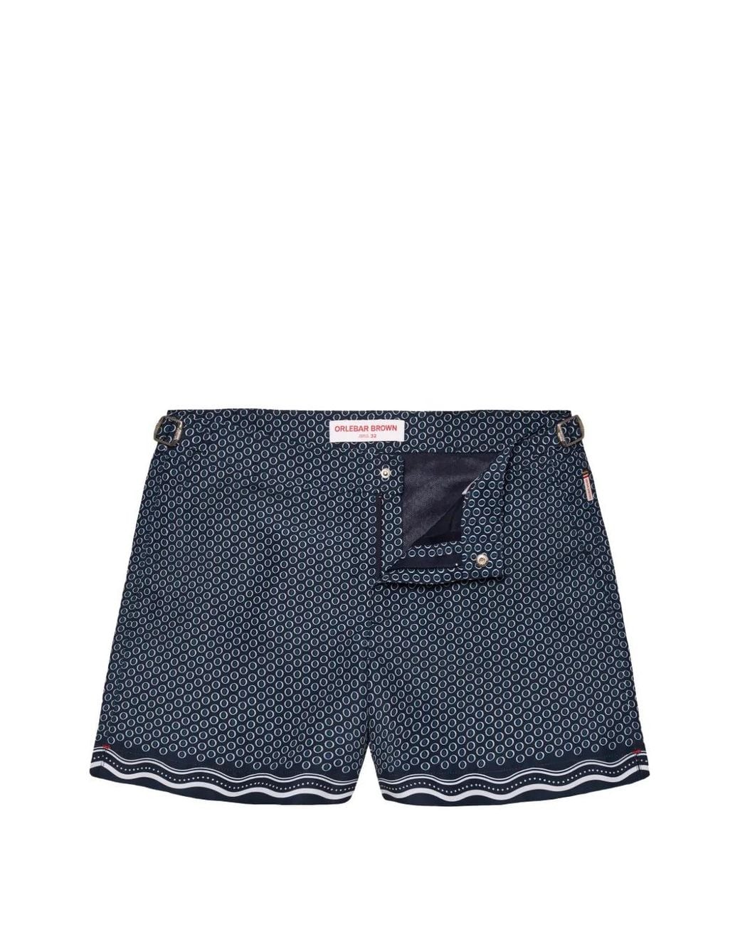 Orlebar Brown Blue Setter Geometric-Print Swim Shorts for men