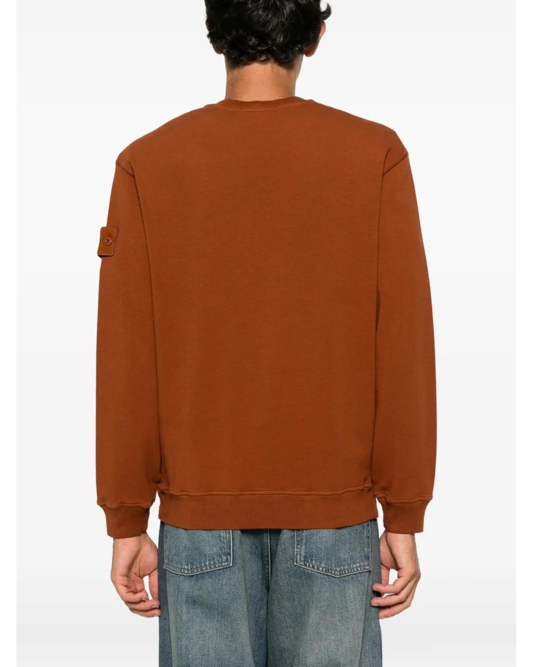 Stone Island Brown 6100069 Stretch Cotton Fleece.I. Ghost Sweatshirt for men