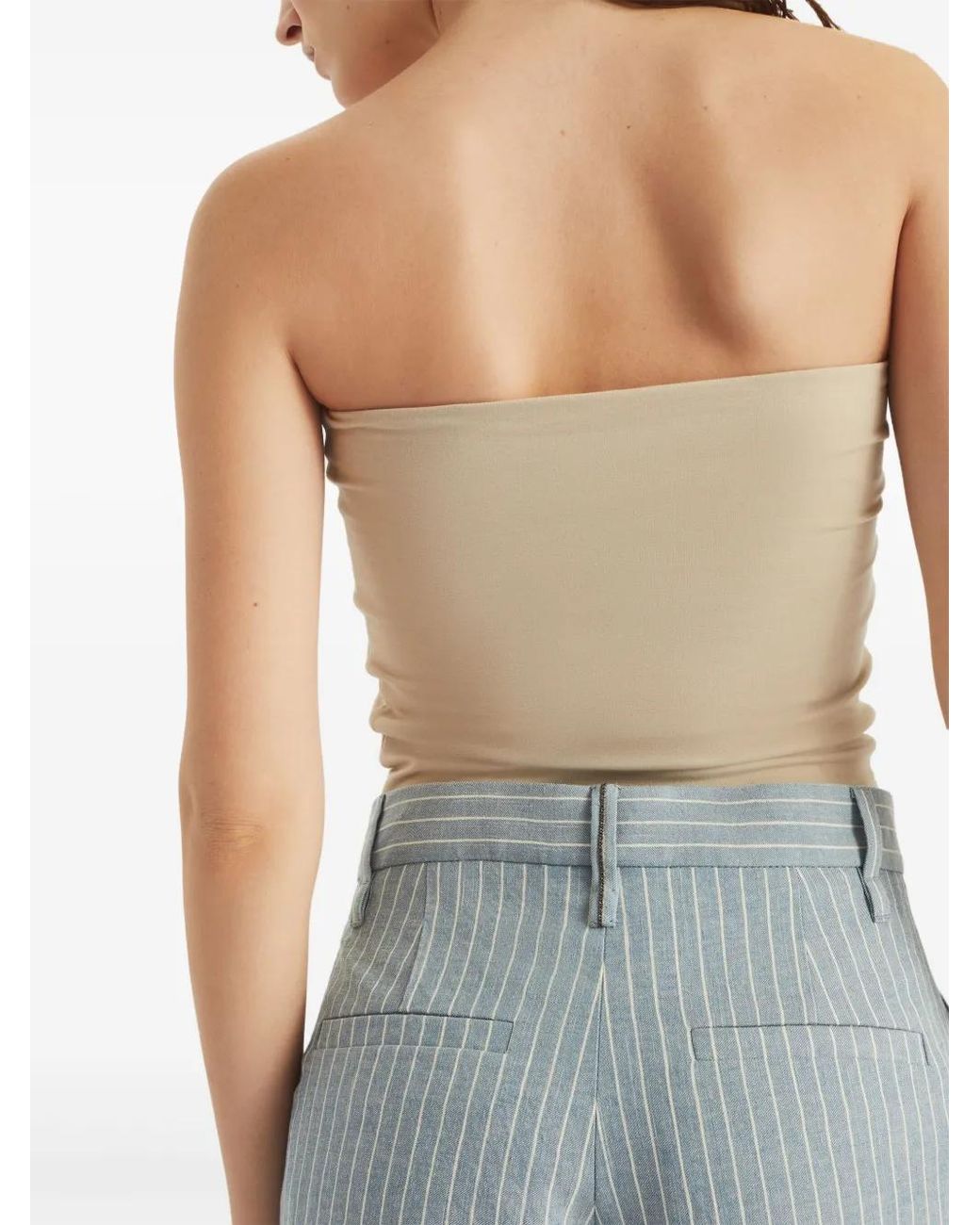 Brunello Cucinelli Blue Pinstriped Trousers