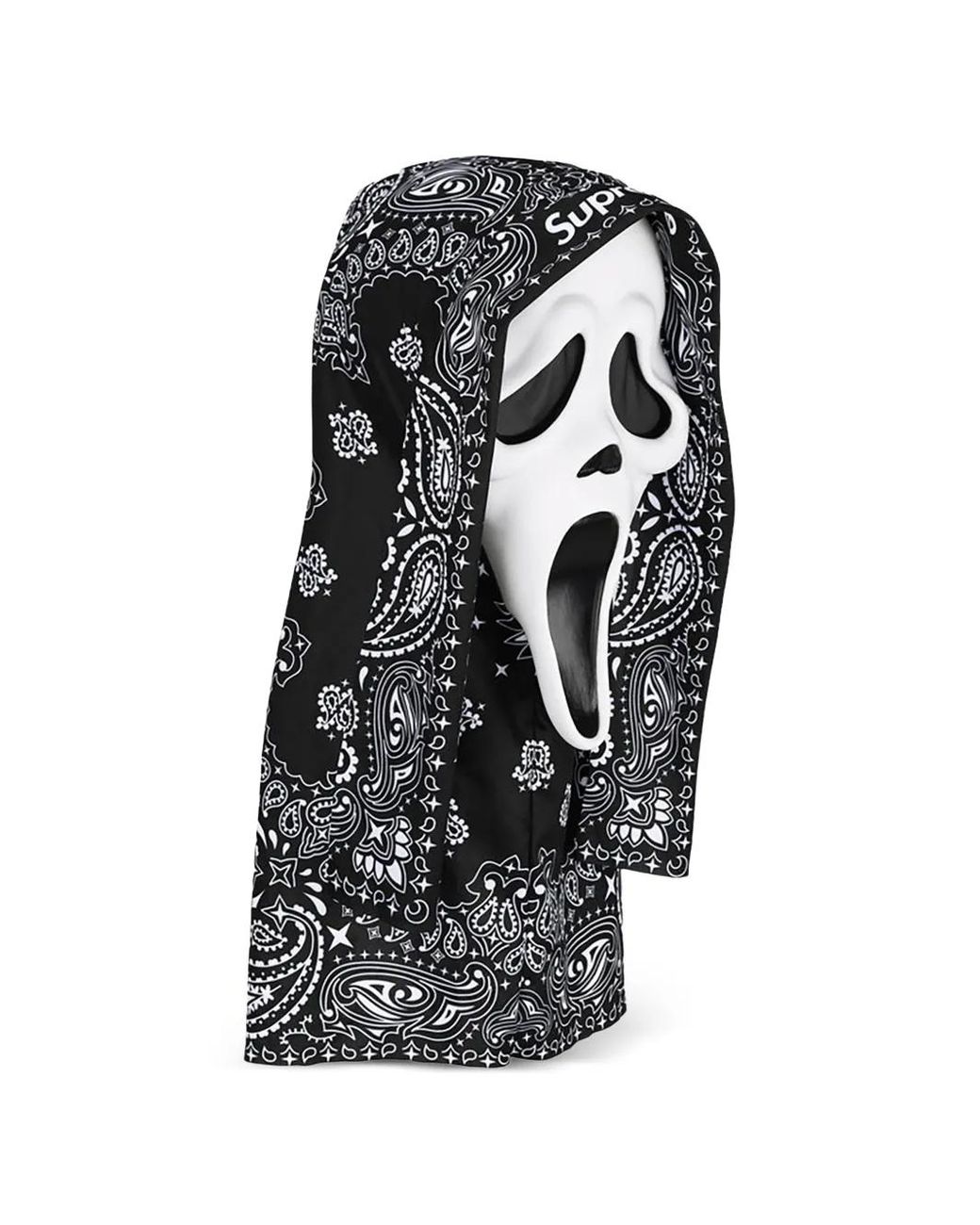 Supreme Black Ghostface Paisley-Print Mask for men