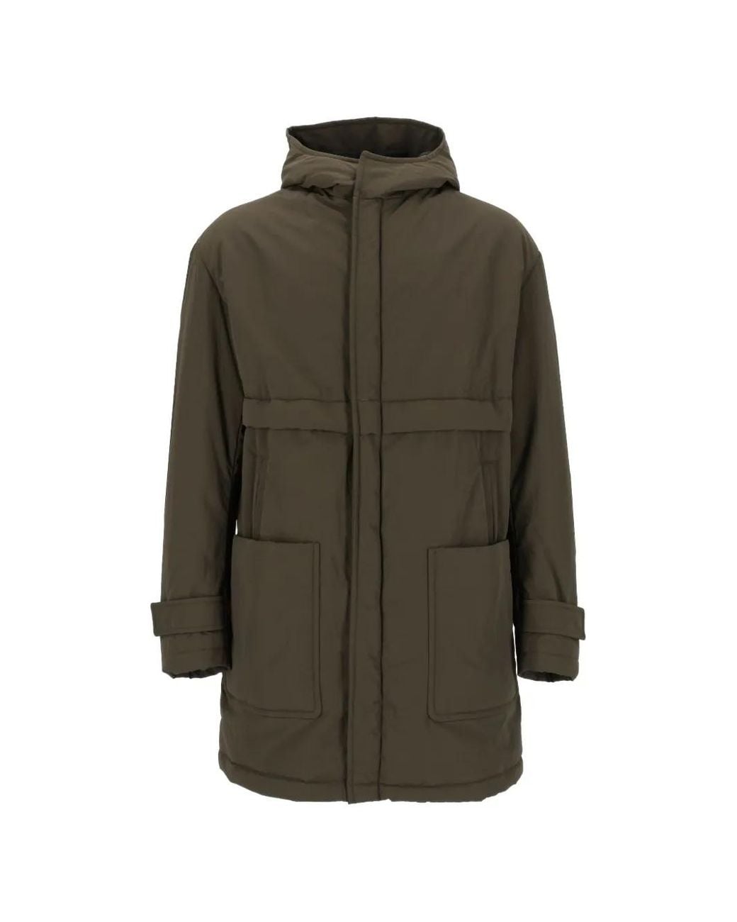 Hevò Gray Laterza Hooded Parka for men