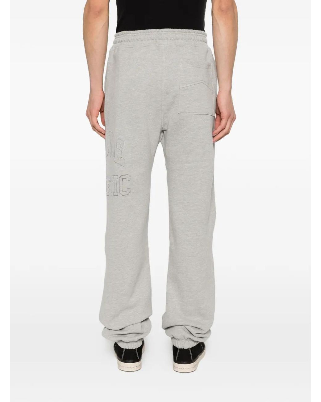Rhude Gray Drawstring Track Pants for men