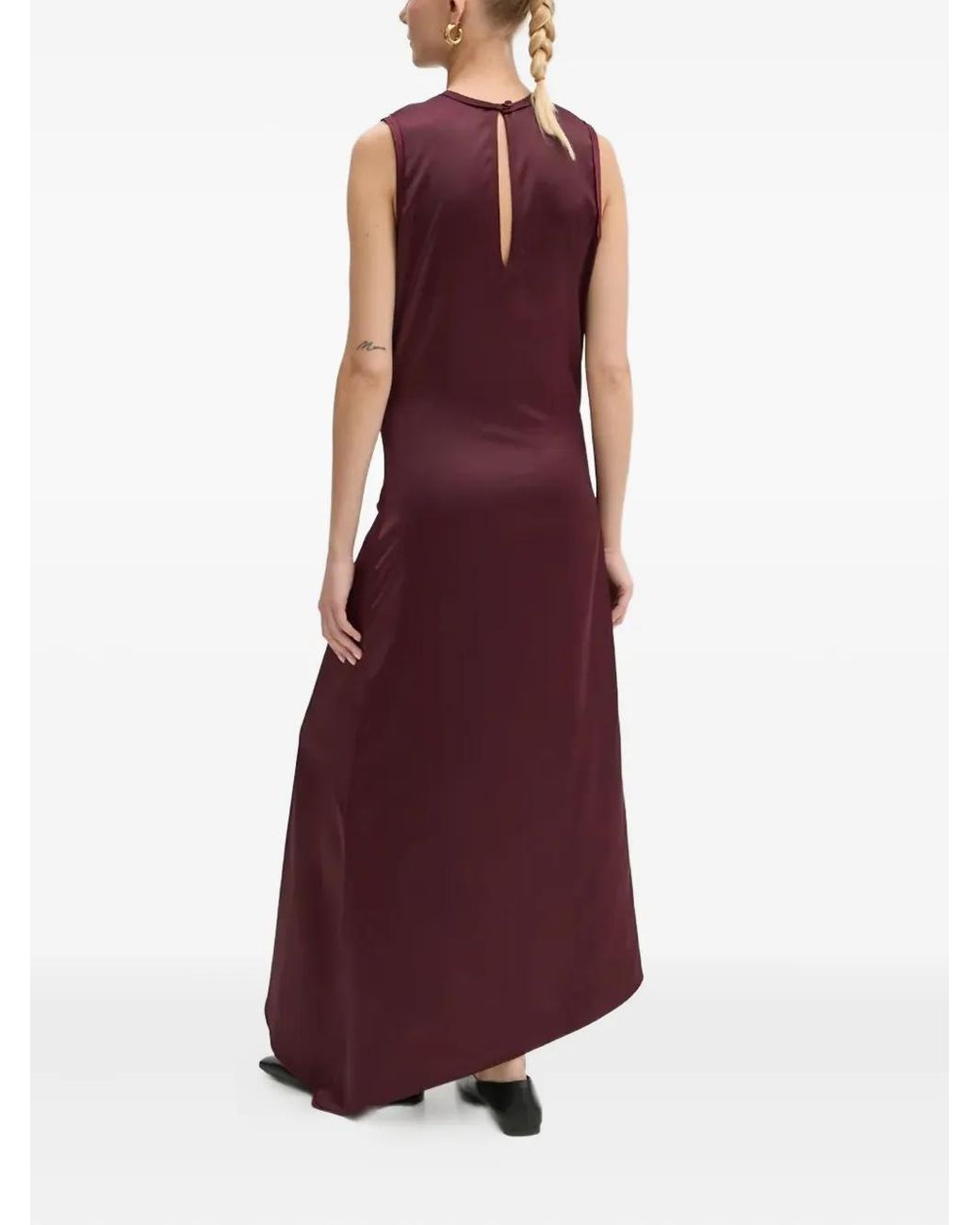 Aeron Purple Asymmetric Sleeveless Dress