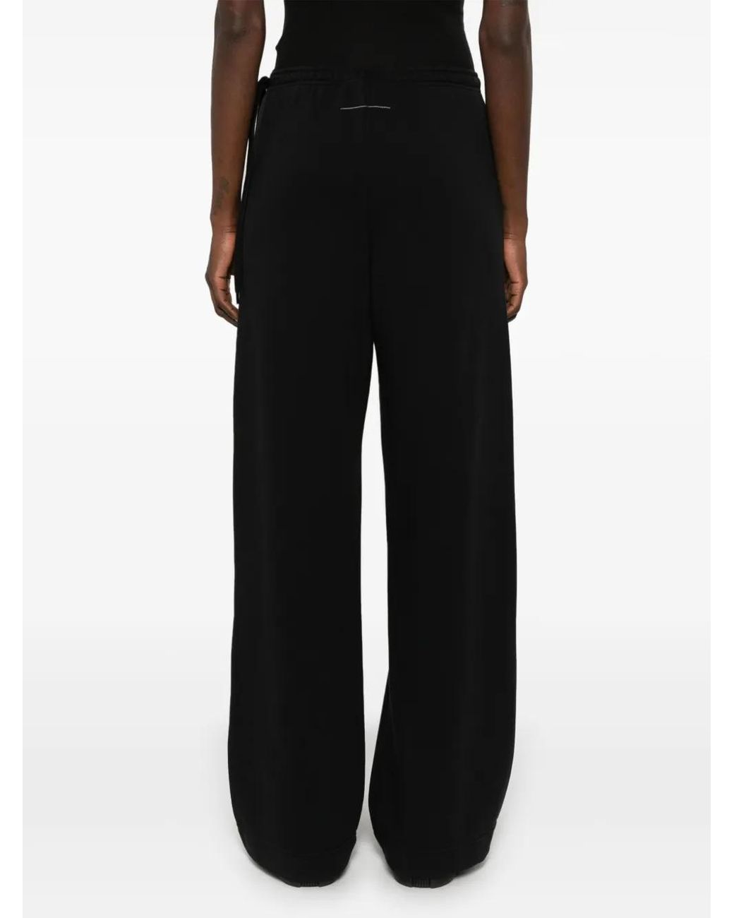 MM6 by Maison Margiela Black Logo-Embroidered Track Pants