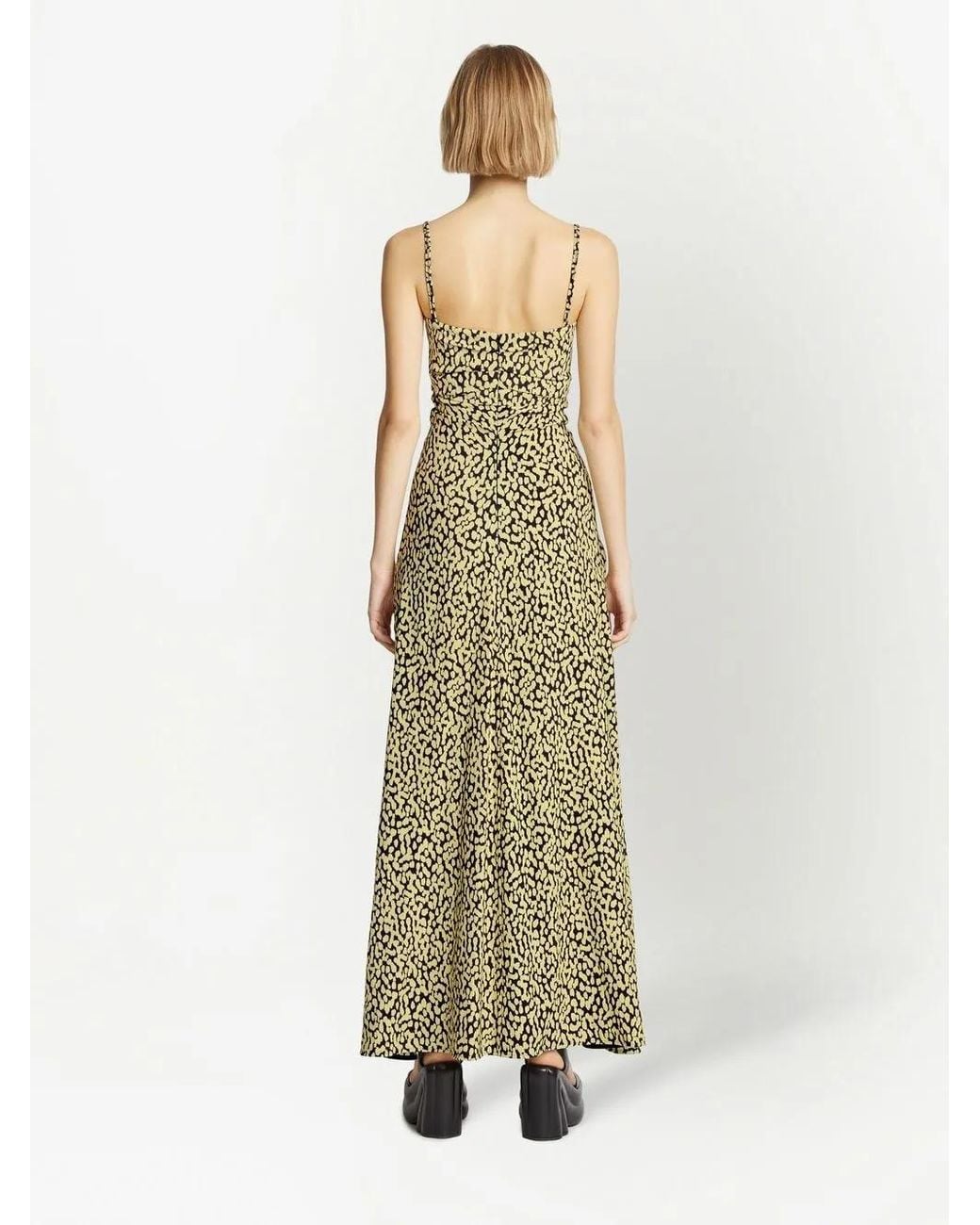 Proenza Schouler Green Leopard-Print Tank Dress