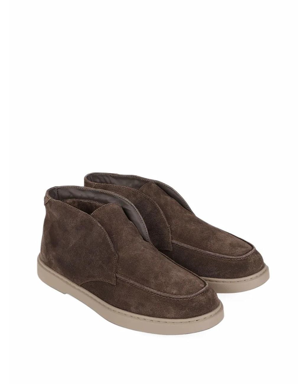 Baldinini Brown Suede Slip-On Boots for men