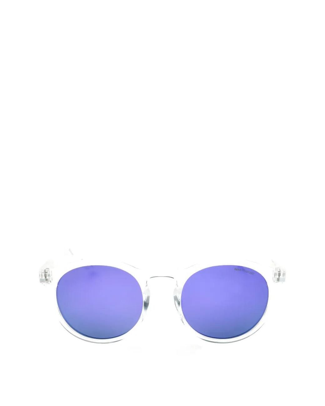 Nike Blue Swerve Round-Frame Sunglasses