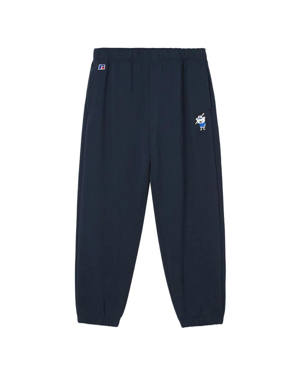 Chocoolate Blue Graphic-Patch Track Pants for men