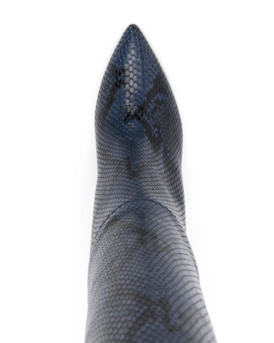Paris Texas Blue Stiletto 85Mm Leather Boots