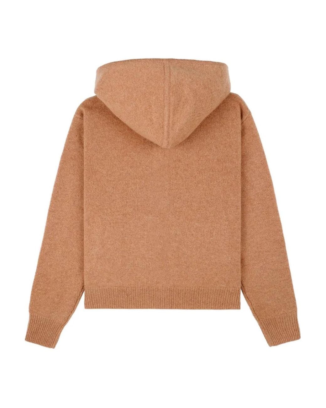 Sporty & Rich Brown Embroidered Hooded Top