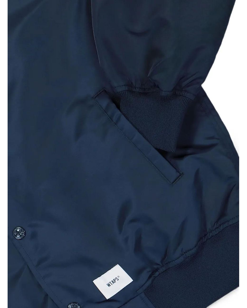 (w)taps Blue Logo-Printed Bomber Jacket for men