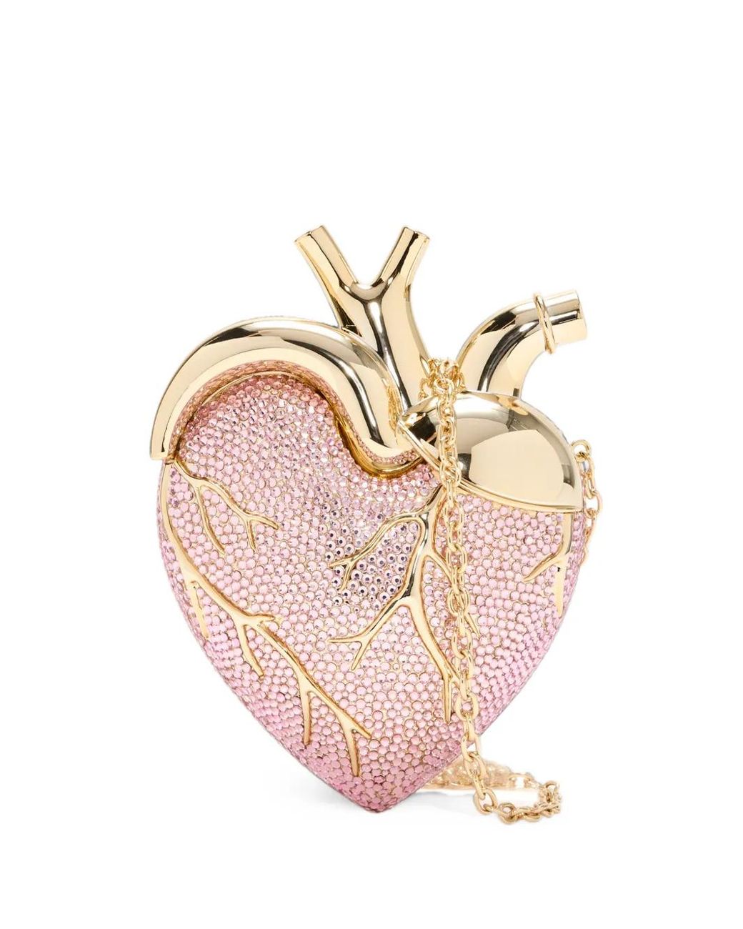 JW PEI Pink Maren Crystal-Embellished Heart-Shaped Bag
