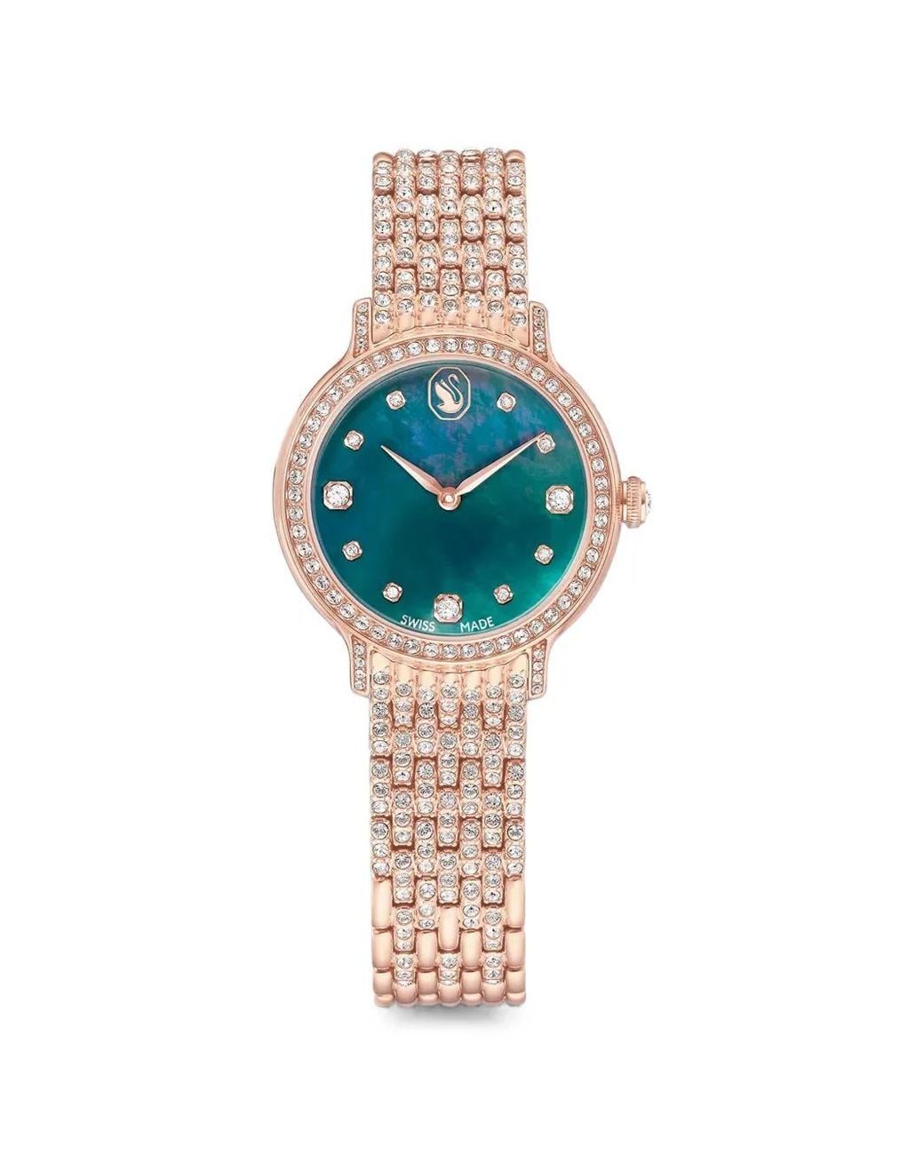 Swarovski Blue Crystal-Embellished 31Mm Watch