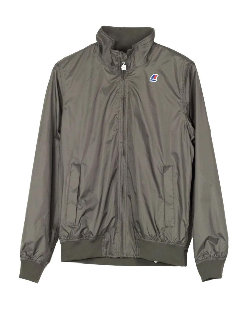 K-Way Gray Zip-Up Bomber Jacket for men