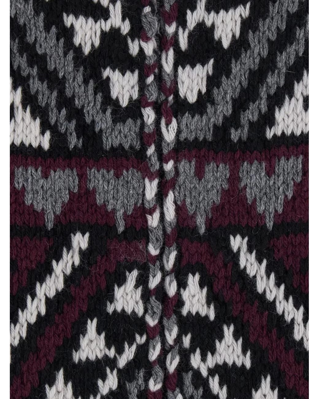 Roberto Collina Black Geometric-Pattern Zip-Up Cardigan for men