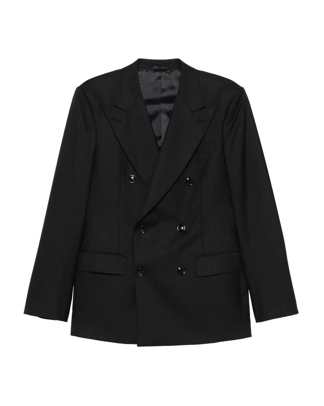 Giorgio Armani Black Double-Breasted Blazer for men
