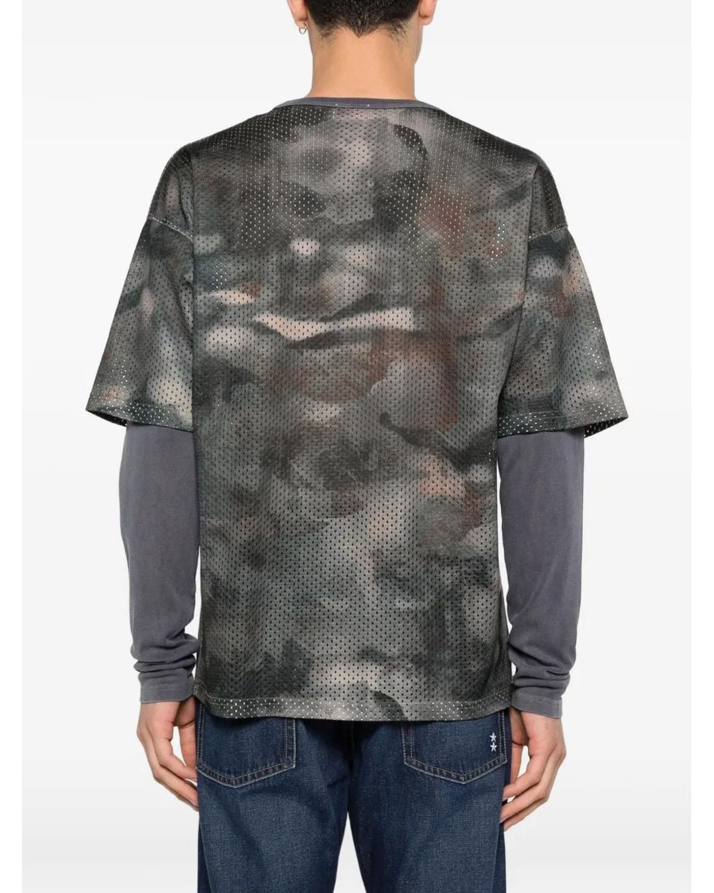 DIESEL Gray T-Mesh-Boxt-Ls for men