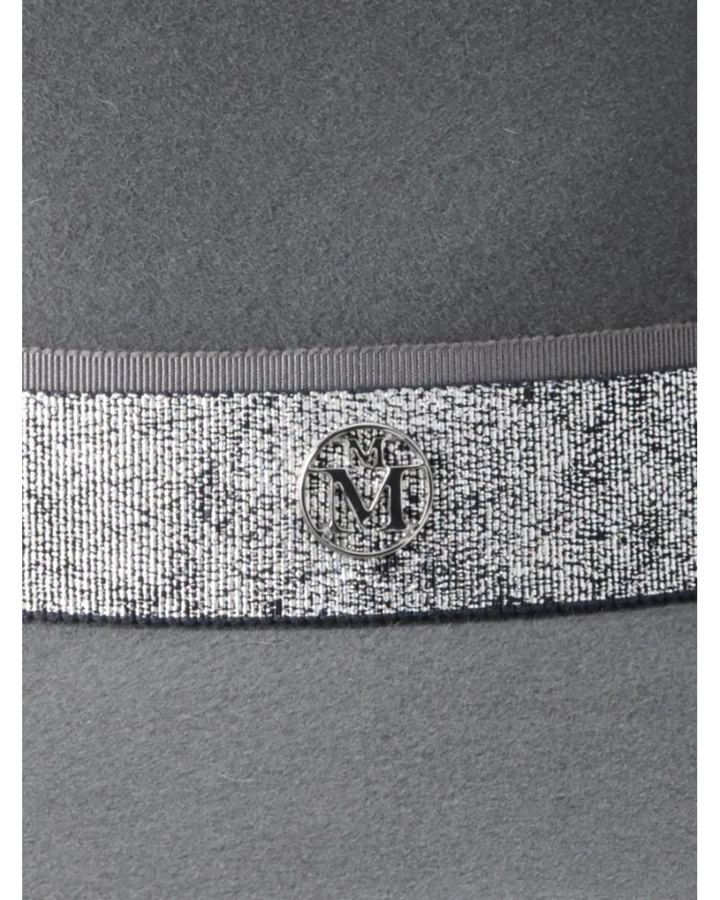 Maison Michel Gray Logo-Plaque Hat